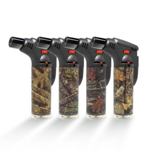 Compact torch lighter in variety of hunter colors suitable for indoor and outdoor use