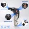 ProLite 4PK Torch Lighter Butane Refillable, Adjustable Jet Flame, Powerful Windproof, Safety Lock, Snake Skin Design - Image 2