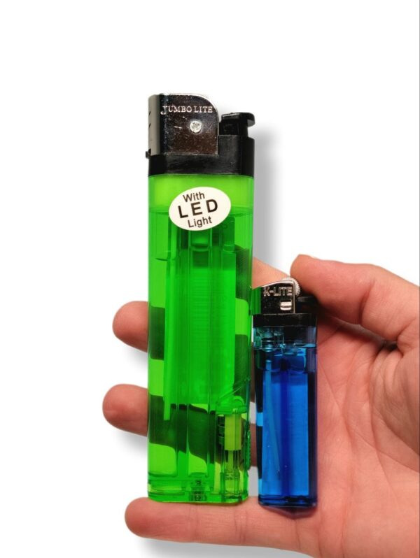 Holding a Jumbo lighter with LED