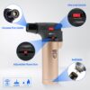 metalic torch lichter with saftey lock and refill instructions