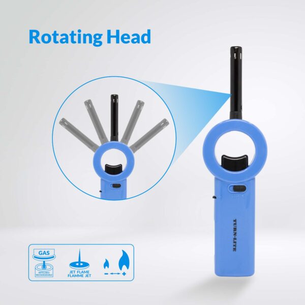 Rotating head blue lighter perfect for candles and BBQs