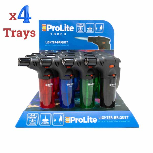 36 pack torch lighter for wholesale in black blue red green