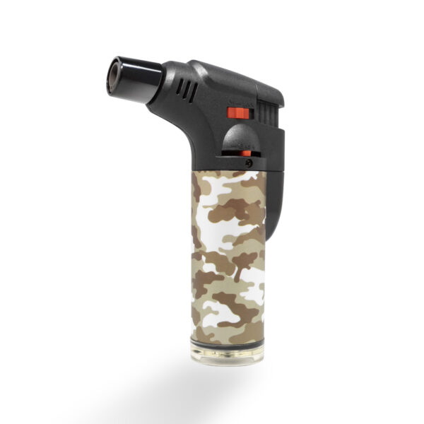 A single Prolite Torch Lighter in brown army design