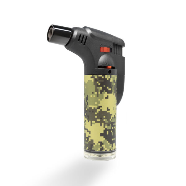 A single Prolite Torch Lighter in green camou design