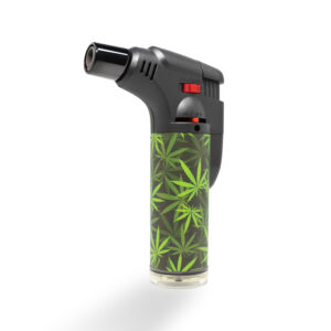 A single Prolite Torch Lighter in green leaf design