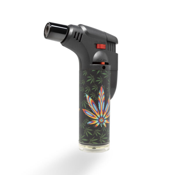 A single Prolite Torch Lighter in green leaf design