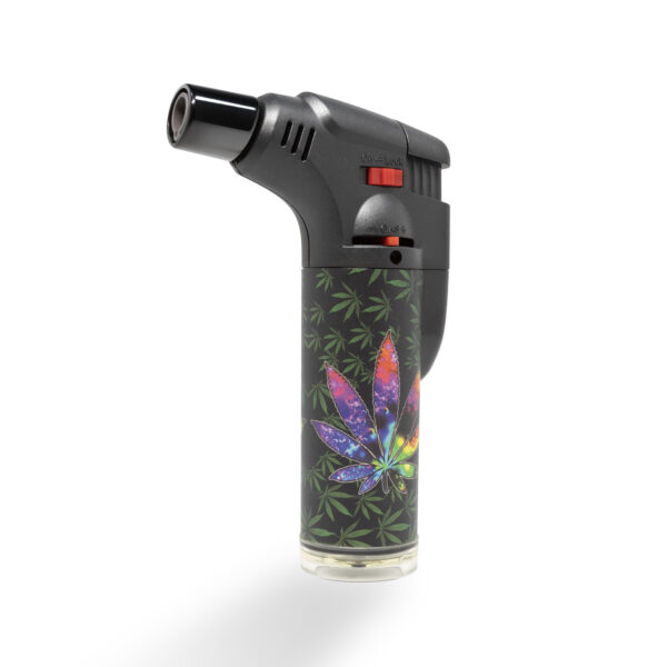 A single Prolite Torch Lighter in green leaf design