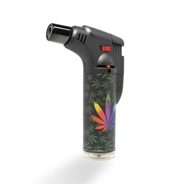 A single Prolite Torch Lighter in green leaf design