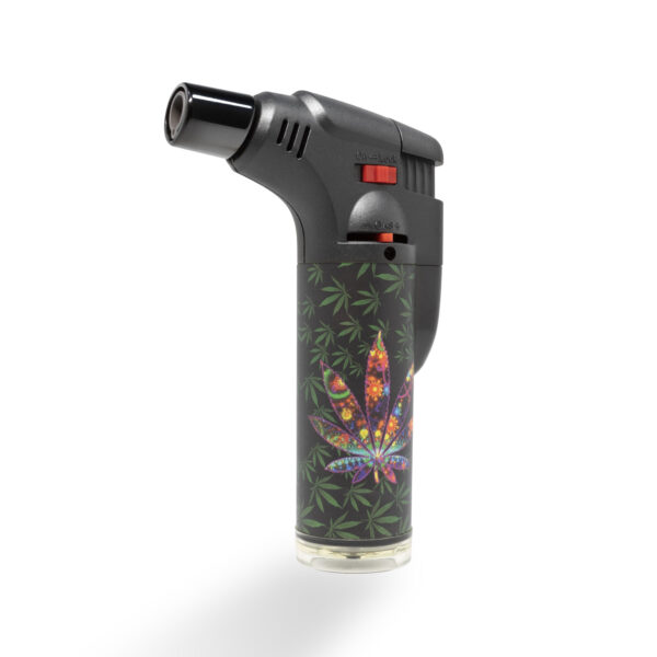 A single Prolite Torch Lighter in green leaf design