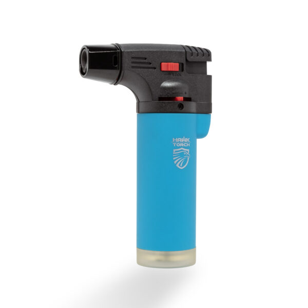 A single Hawk Torch Lighter in neon blue color