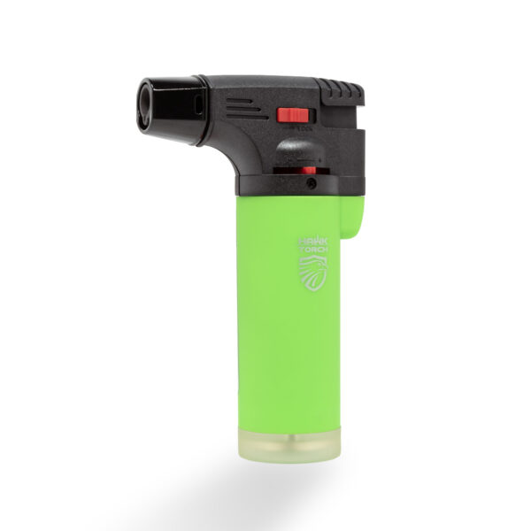 A single Hawk Torch Lighter in neon green color