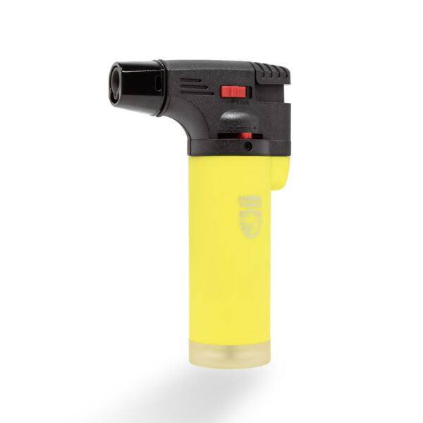 A single Hawk Torch Lighter in neon yellow color perfect for BBQ